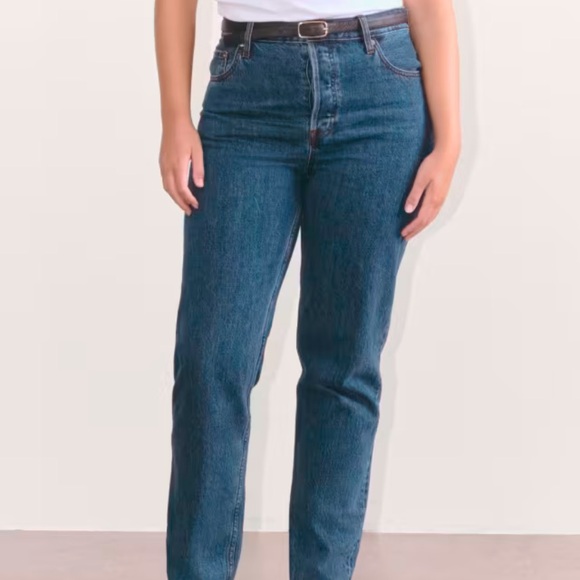 Everlane 90s Cheeky Jeans In Atlantic Blue Size 27 Cropped - Picture 1 of 12